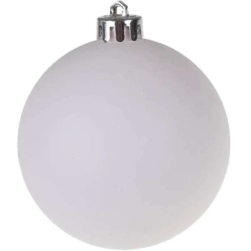 Large White Shatterproof Christmas Ornaments - 12 Pack Variety Bundle