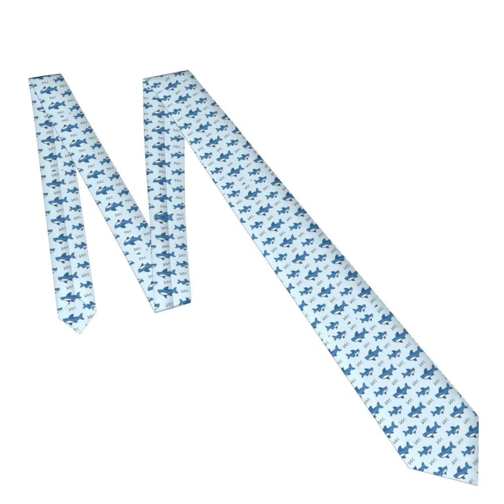 Light Blue Tie: Shark Pattern