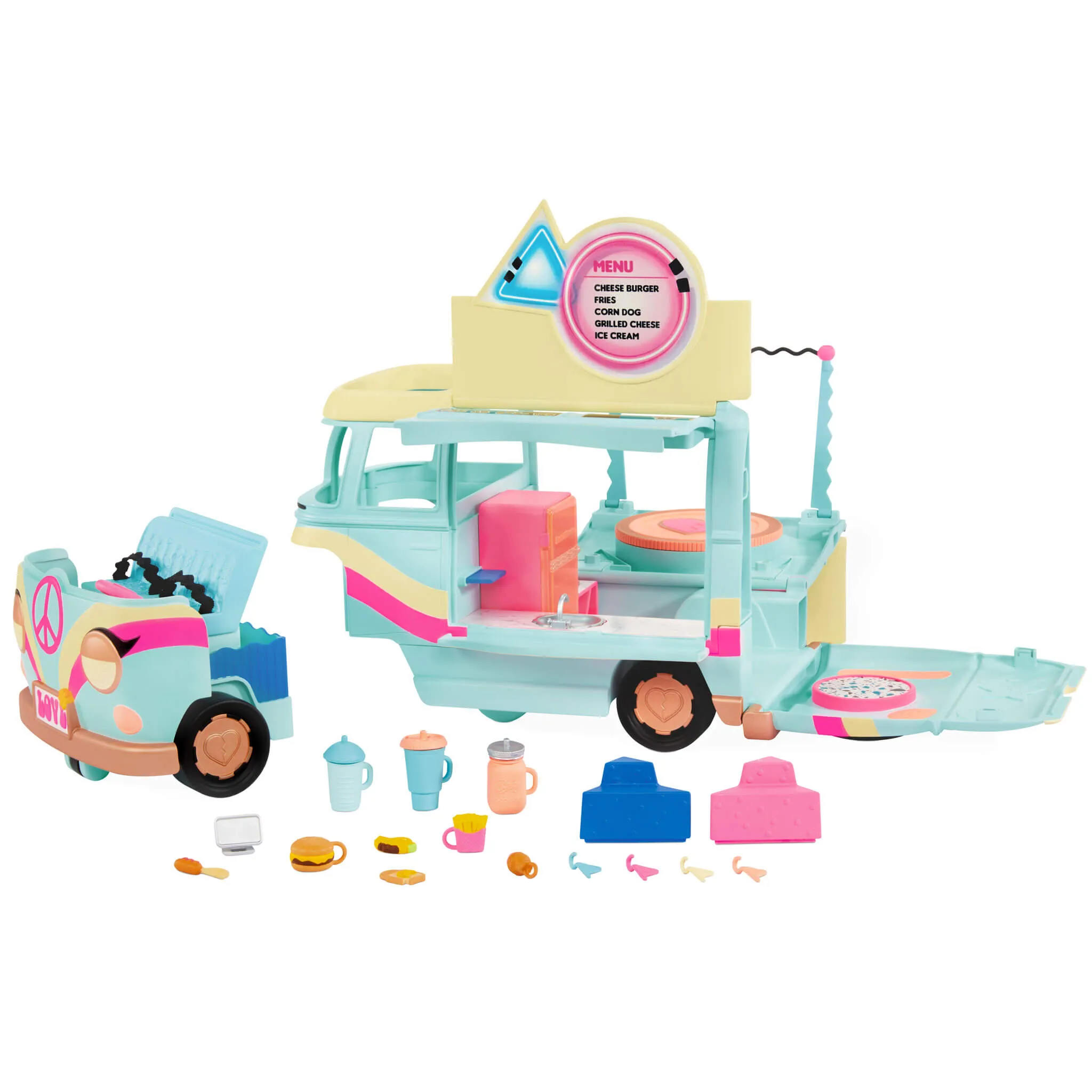 LOL Surprise 5-N-1 Grill & Groove Camper, Fully Furnished Playset with Multiple Surprises