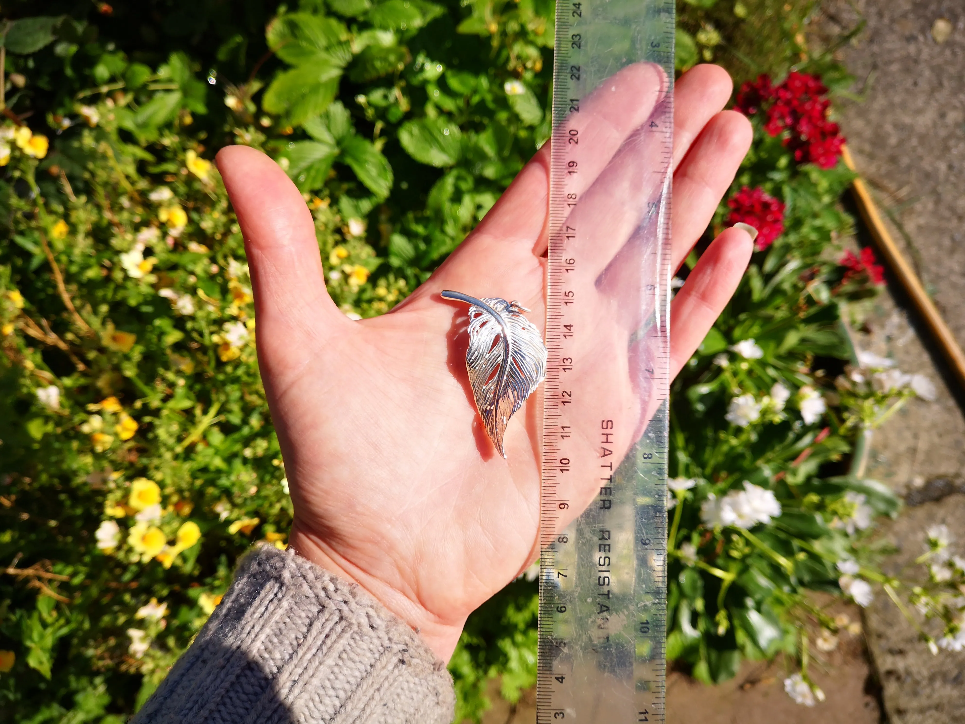 Long Angel Feather Pendant