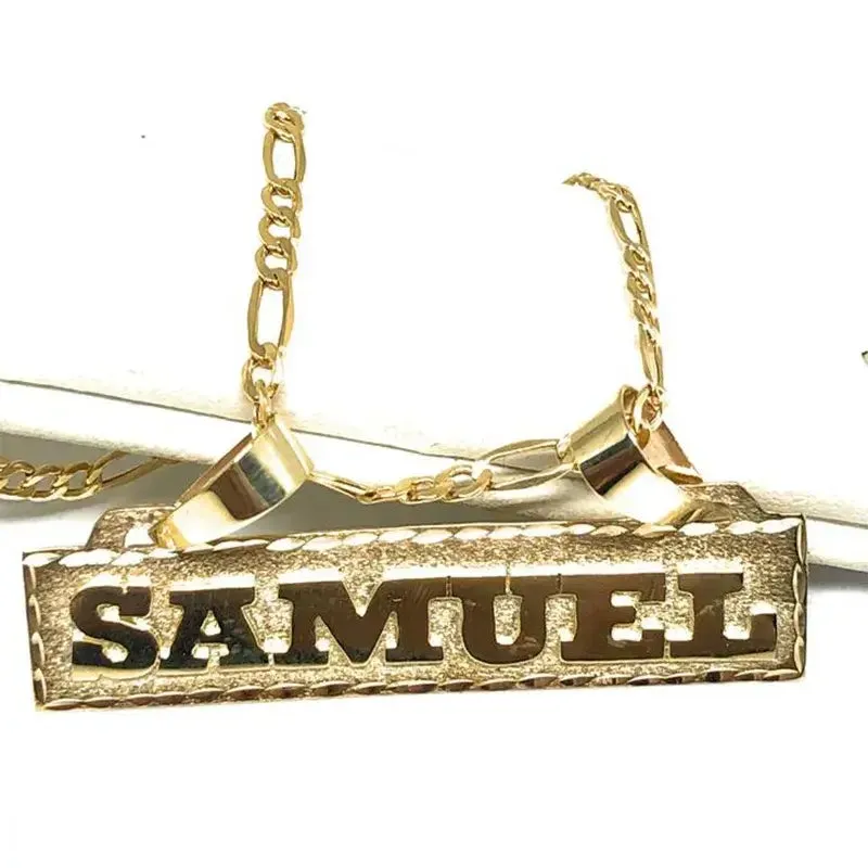 Men's Personalized Custom Stainless Steel Bar Name Necklace