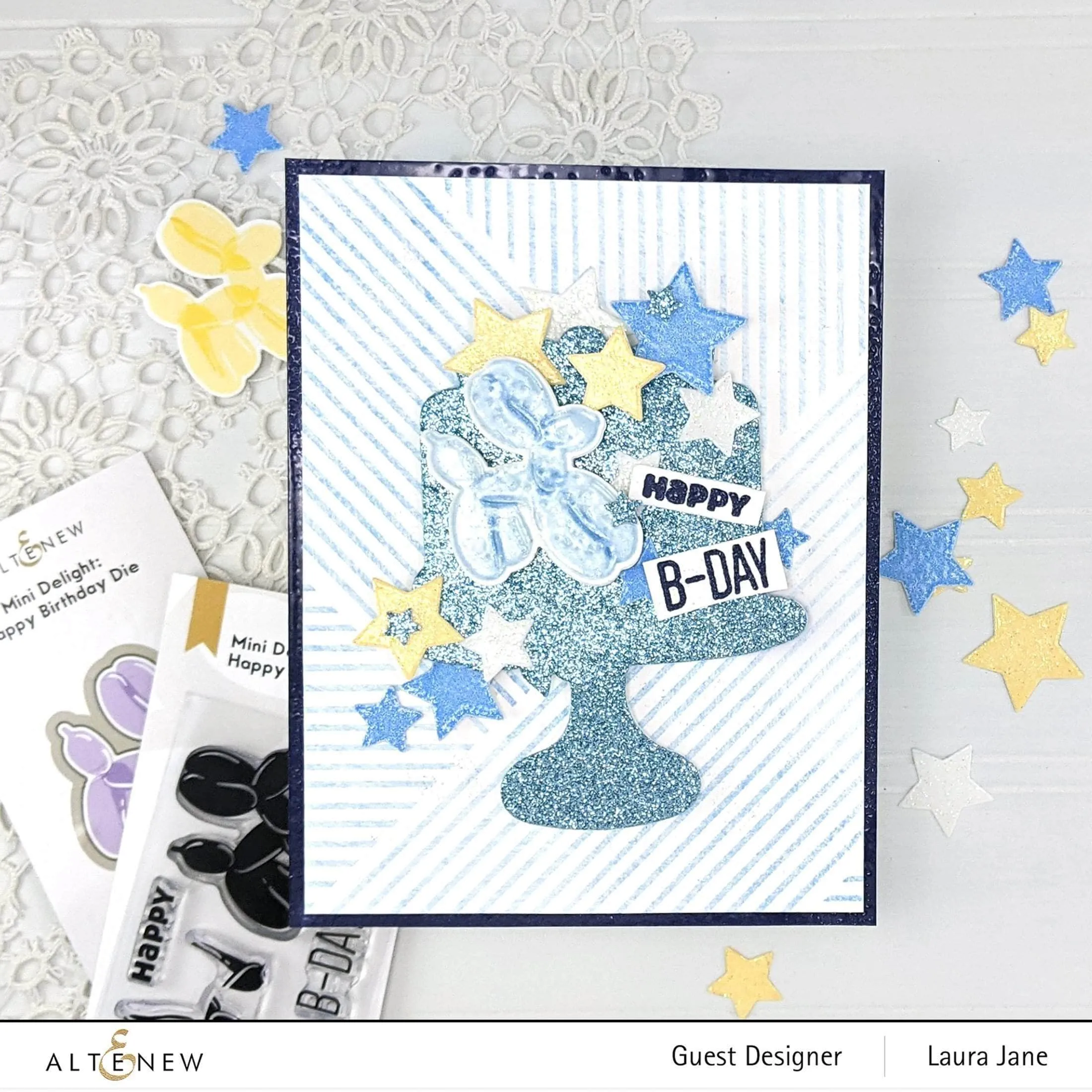 Mini Delight: Happy Birthday Stamp & Die Set