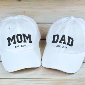 Mom and Dad Twin Pack: Embroidered Hat