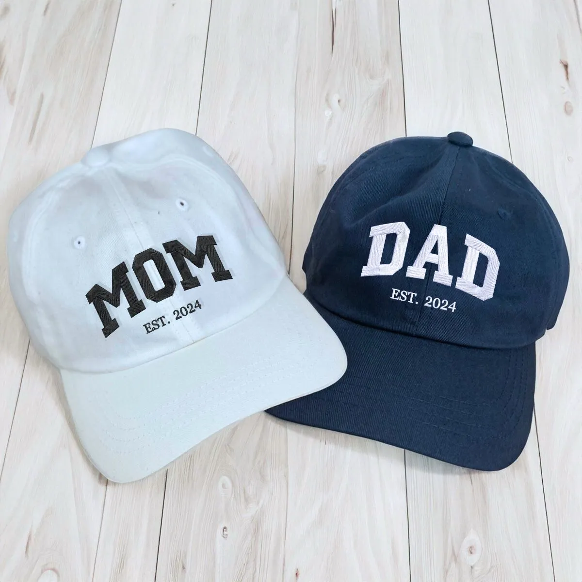 Mom and Dad Twin Pack: Embroidered Hat