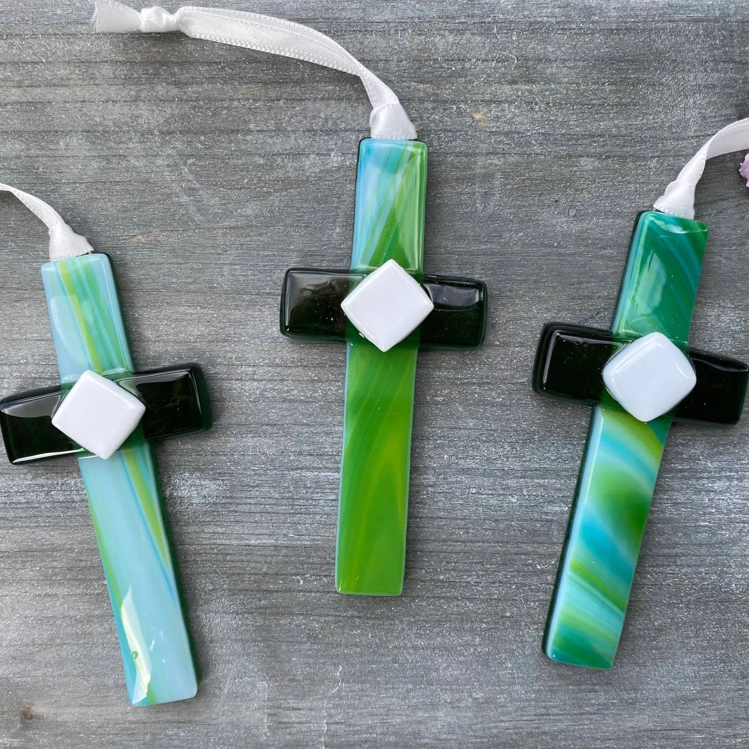 My Godmother Cross: Handmade Glass