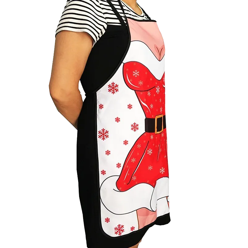 NEW BARLEY Christmas Apron Decoration For Kitchen Bar