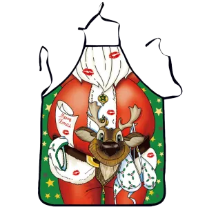 NEW BARLEY Christmas Apron Decoration For Kitchen Bar