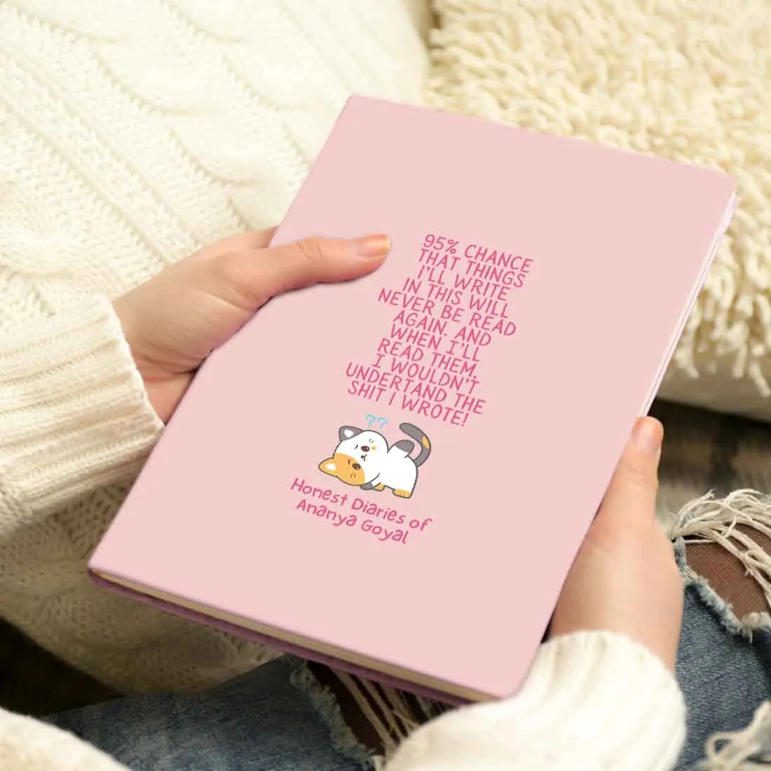 Nutcase Diary Personalized with Name - A5 Size Hard Cover Diaries with Calendar & Planner