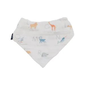 Oh So Soft Muslin Bandana Bib - Animal Alphabet