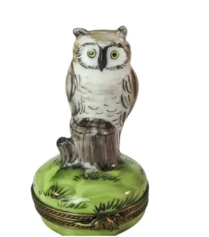 Owls on Stump-