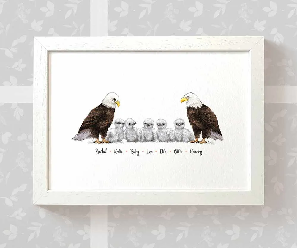 Personalised American Bald Eagle Family Portrait