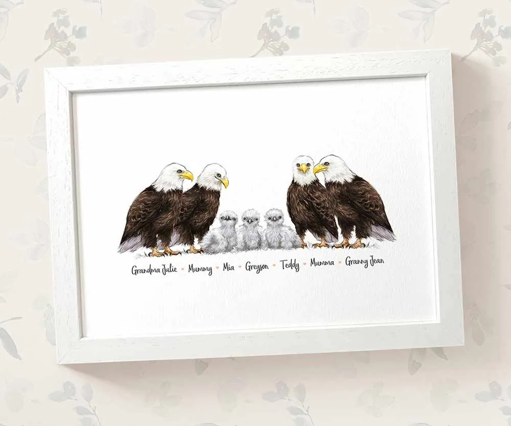 Personalised American Bald Eagle Family Portrait