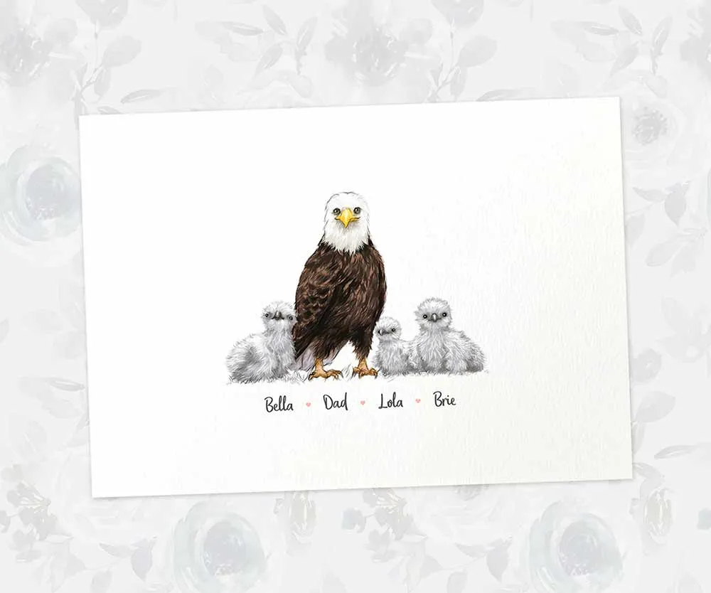 Personalised American Bald Eagle Family Portrait