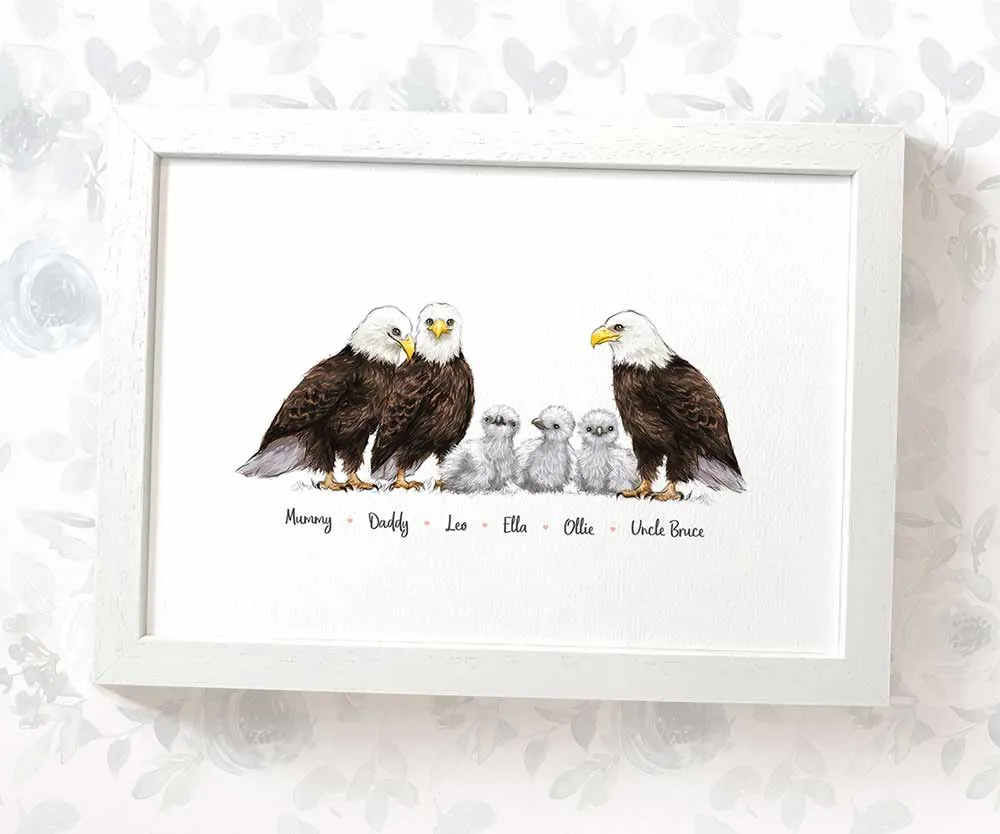 Personalised American Bald Eagle Family Portrait