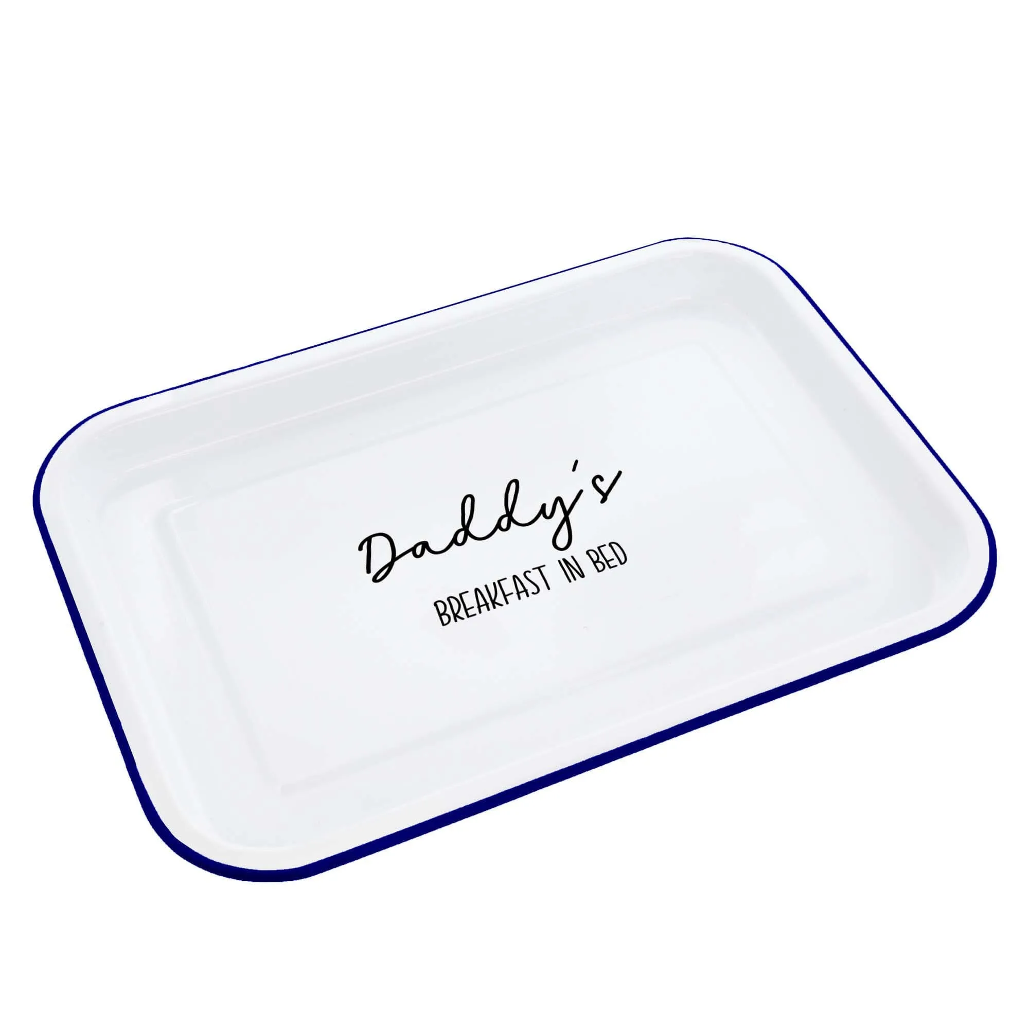 Personalised Breakfast In Bed Enamel Tray