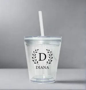 Personalized 10oz Acrylic Tumbler with Lid & Straw