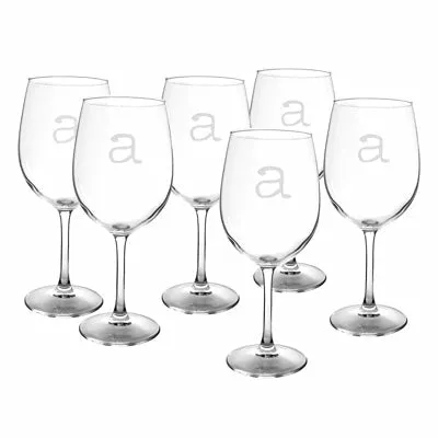 Personalized 12 oz. White Wine Glasses (Set of 6)