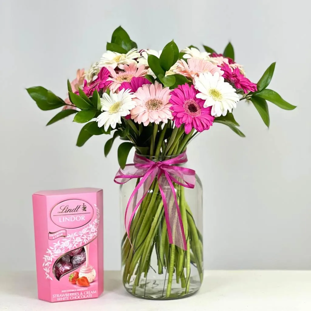 Pink-a-Boo Gerbera Blossom Arrangement