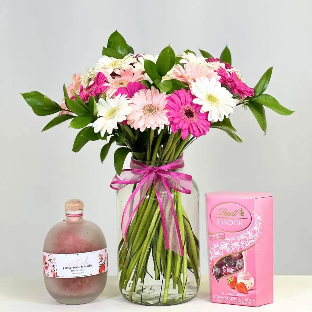 Pink-a-Boo Gerbera Blossom Arrangement