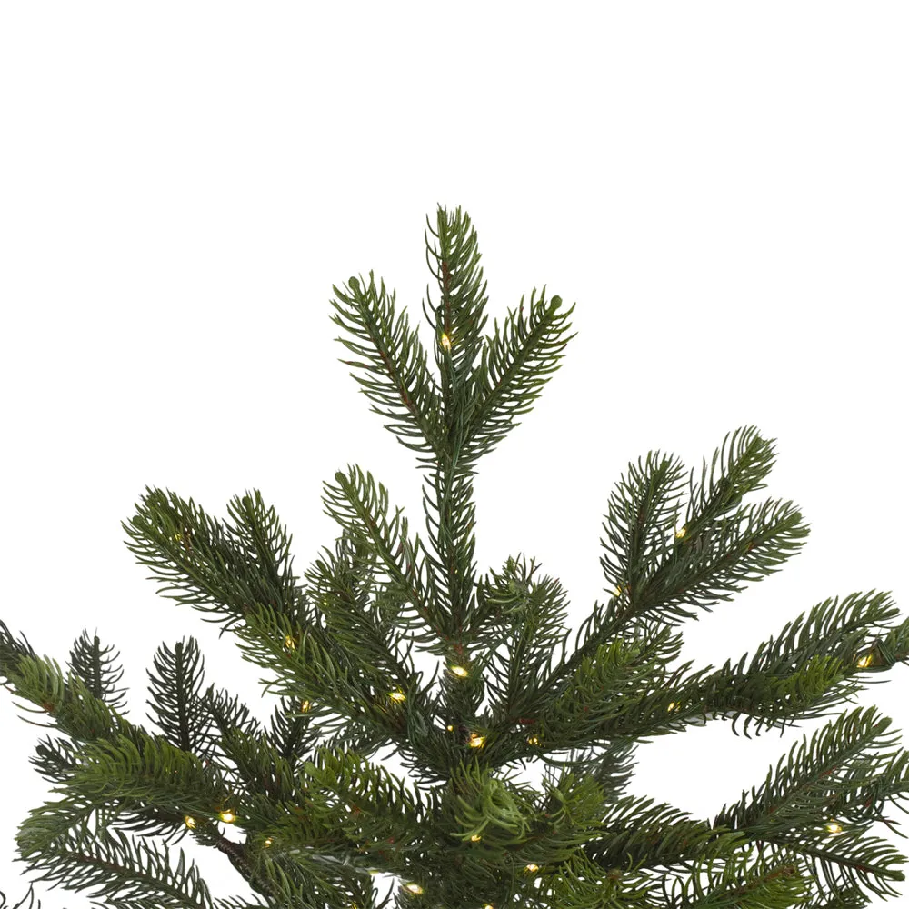 Pre Lit Full Oregon Noble Fir Artificial Christmas Tree