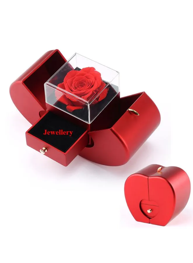 Premium Red Gift Box: Elegant Storage and Display Solution for Your Valuables (Necklace Not Included)