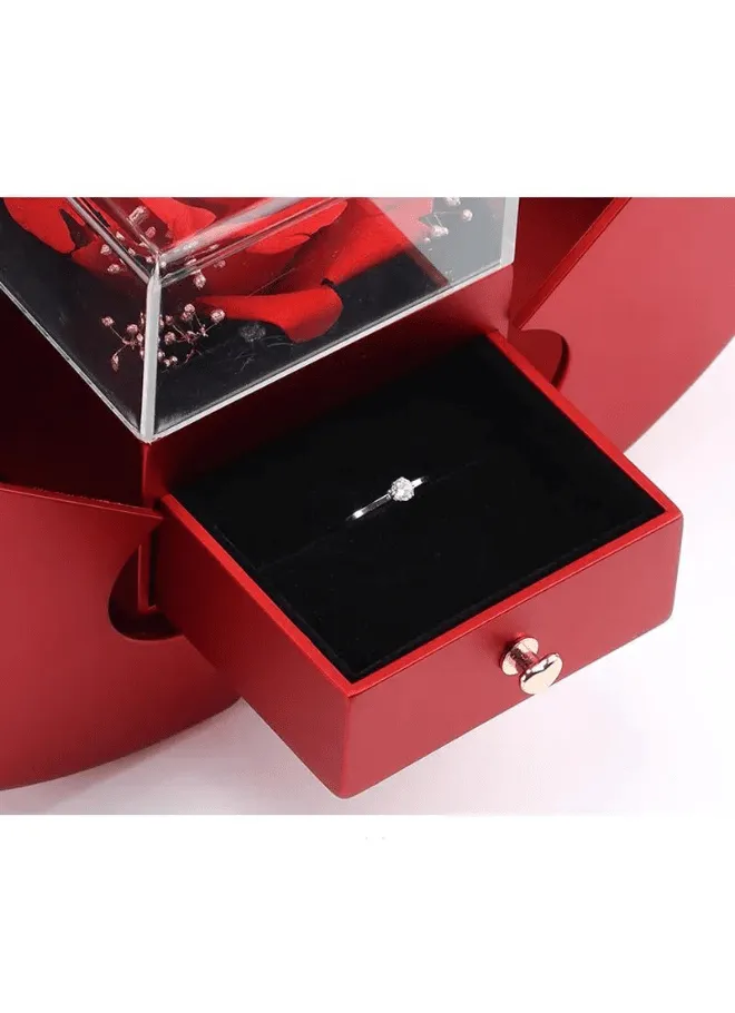 Premium Red Gift Box: Elegant Storage and Display Solution for Your Valuables (Necklace Not Included)