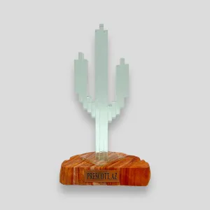 Prescott Arizona Two Arm Smooth Glass Cactus