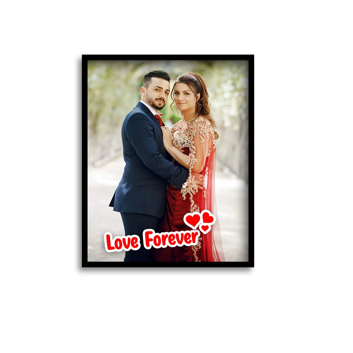 Prints Club Customized Mosaic Couple Photo Frame - Love Birthday Gift | Couple Gifts | Couple Photo Frame WIth Photo Upload