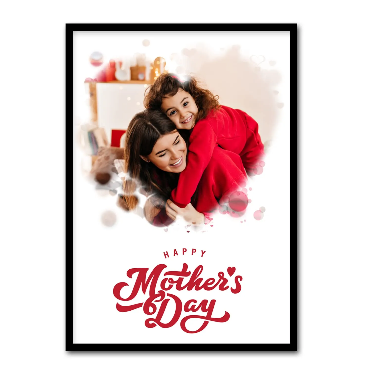 Prints Club Happy Mother's Day Personalised Wooden Photo Table Top 9 X 13 In - Birthday Mothers Day Sorry Gift For Mom Mother, Tabletop