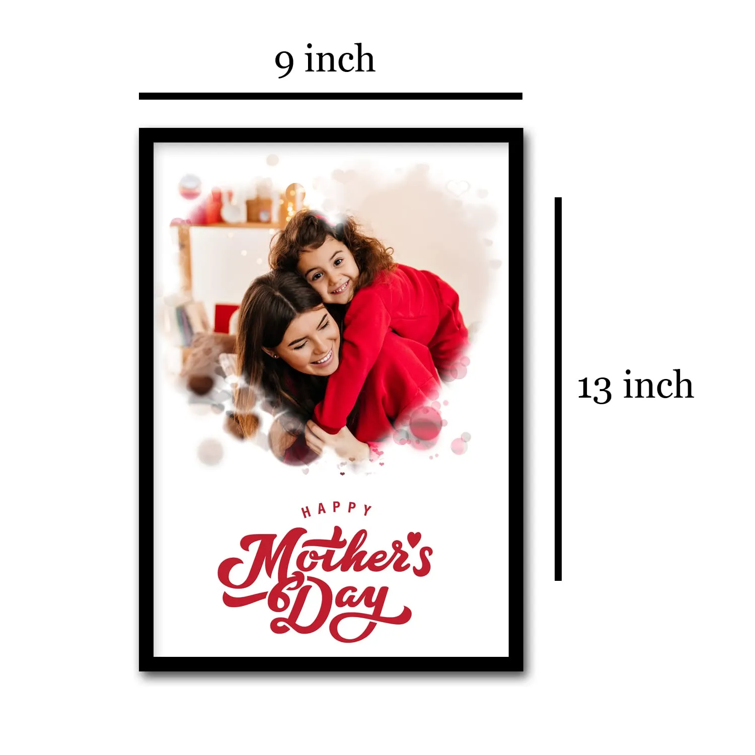 Prints Club Happy Mother's Day Personalised Wooden Photo Table Top 9 X 13 In - Birthday Mothers Day Sorry Gift For Mom Mother, Tabletop