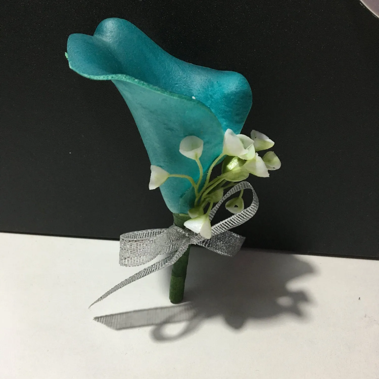 Prom Party Wedding Boutonniere Calla Lily for Groom Best Man