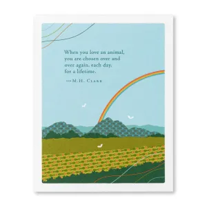 "When You Love An Animal..." Pet Sympathy Card