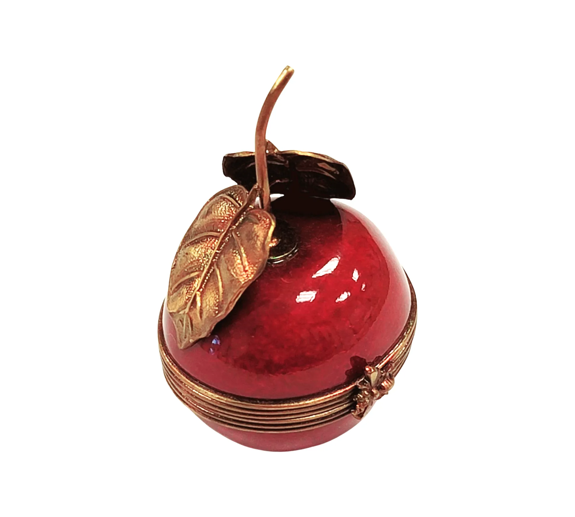 Red Cherry Figurine Brass Stem