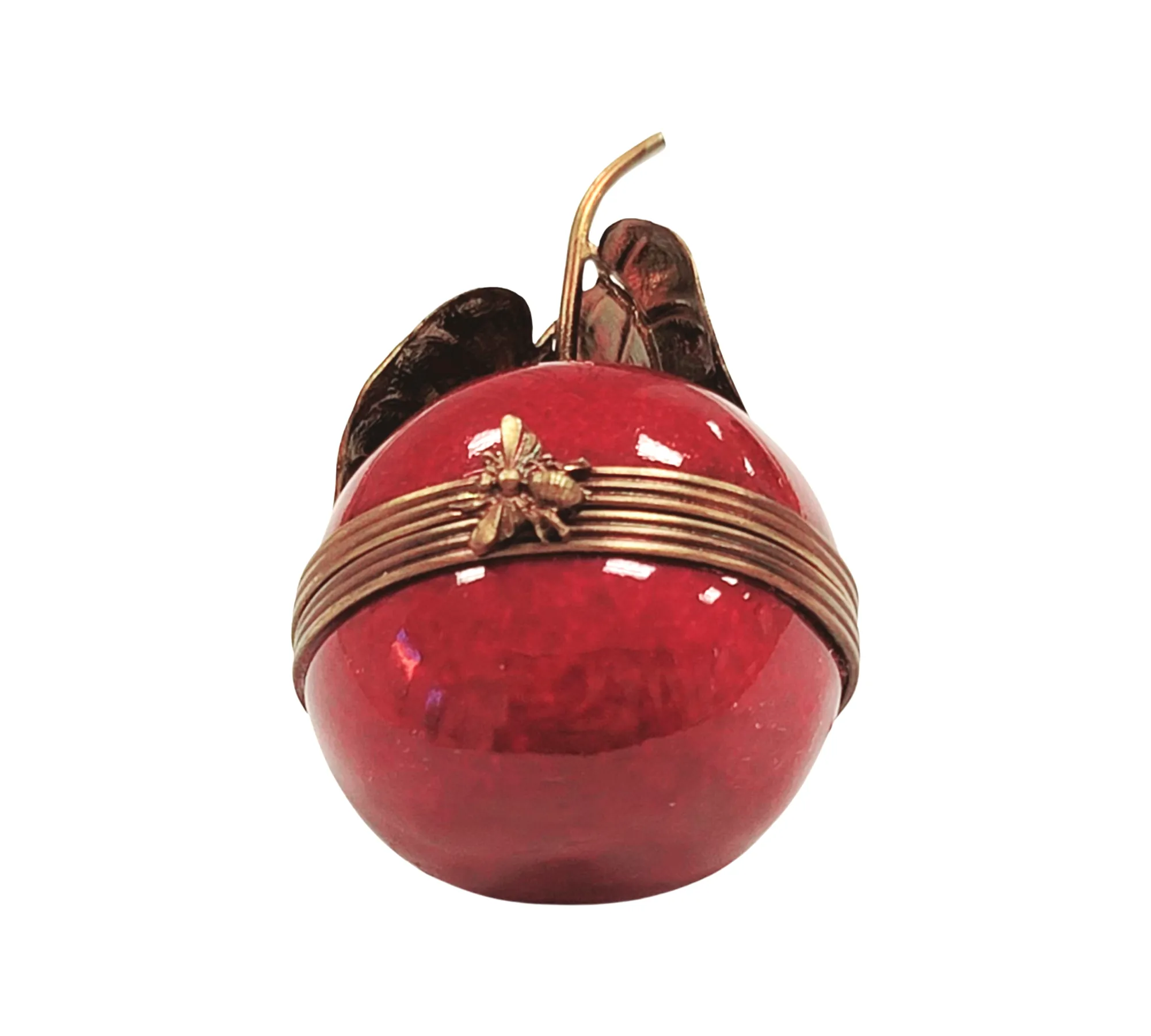 Red Cherry Figurine Brass Stem