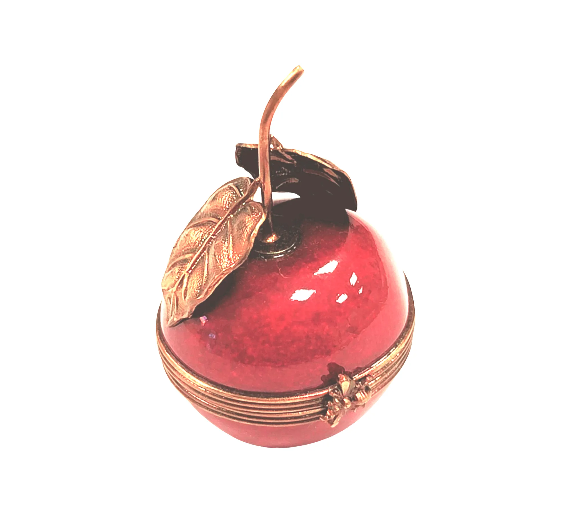 Red Cherry Figurine Brass Stem