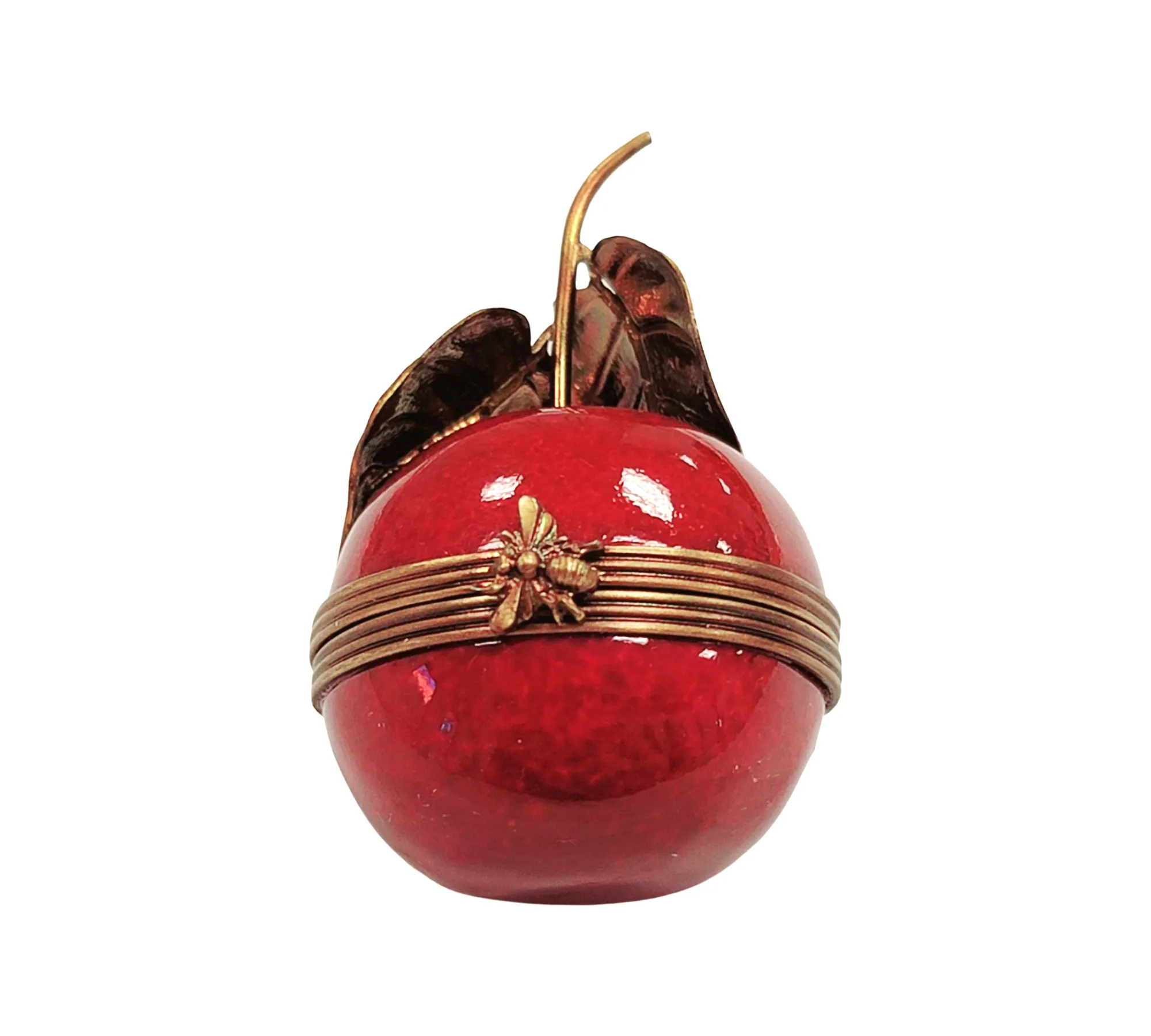 Red Cherry Figurine Brass Stem