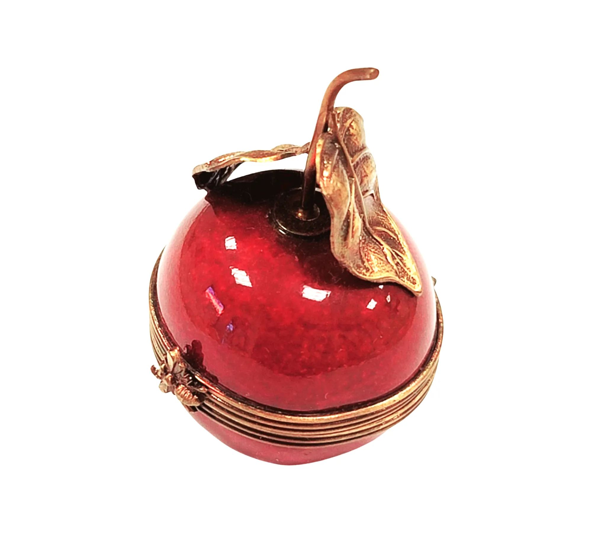 Red Cherry Figurine Brass Stem