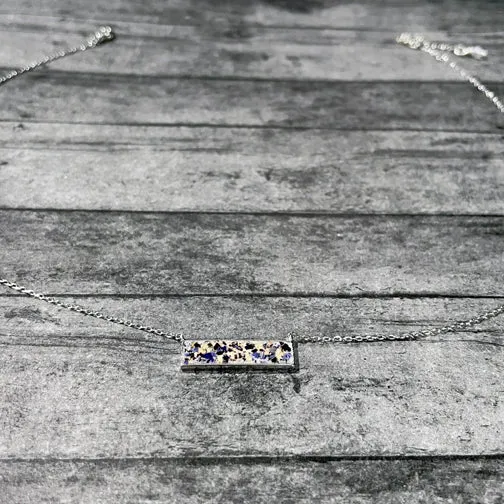 Remembrance Bar Necklace Using Flower Petals