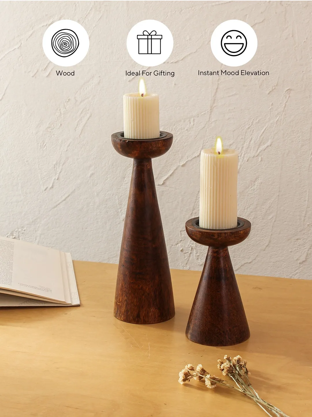 Saddle Candle Stand Gift Box (Coffee Brown)