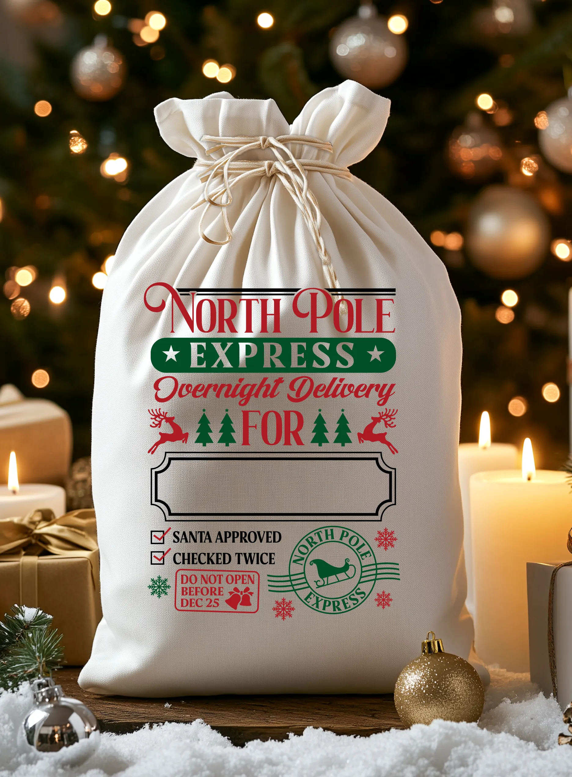 Santa Sacks Sublimation XL (26.5 x 19.5)