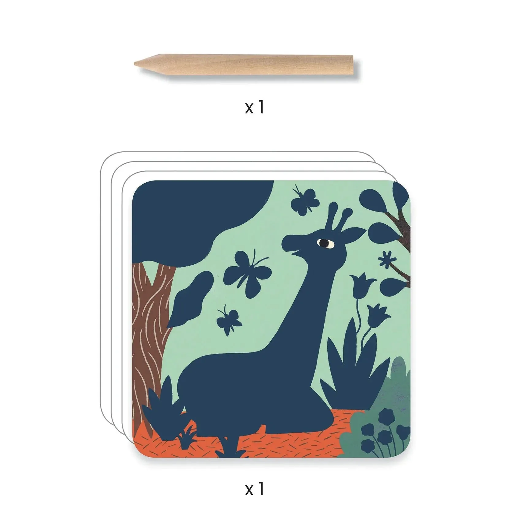 Scratch Board Activity Set: Big Animals