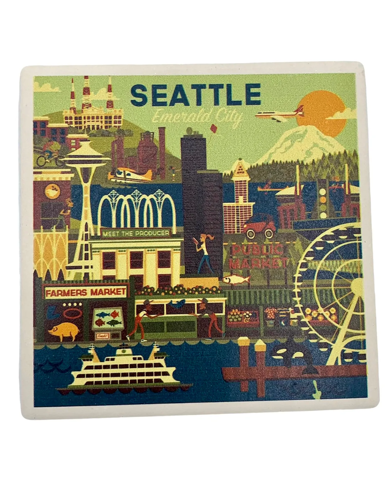 Seattle Geometric Skyline Coaster