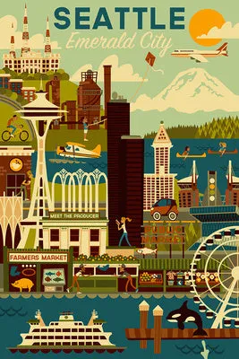 Seattle Geometric Skyline Coaster