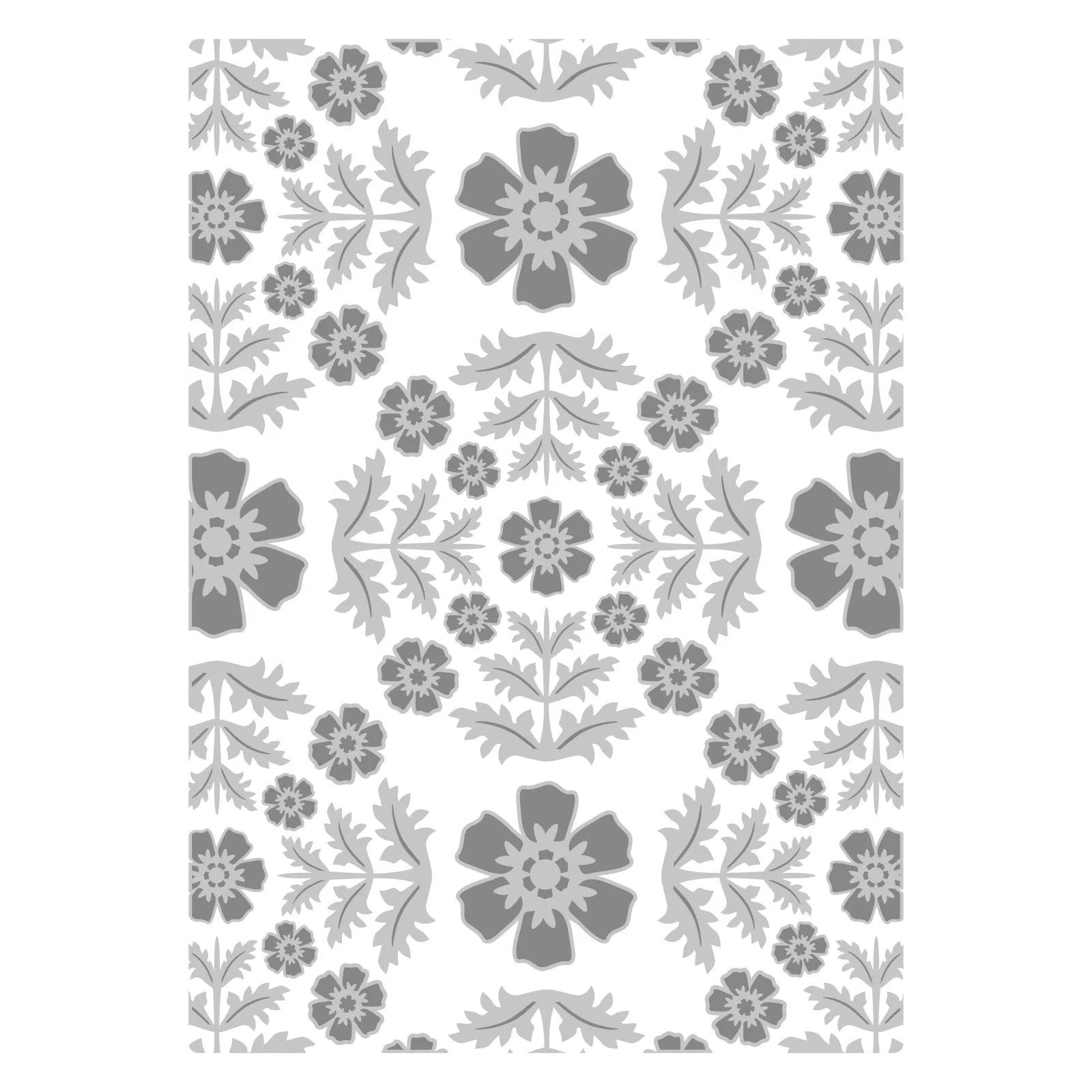 Sizzix Multi-Level Textured Impressions A5 Embossing Folder - Floral Damask by Eileen Hull