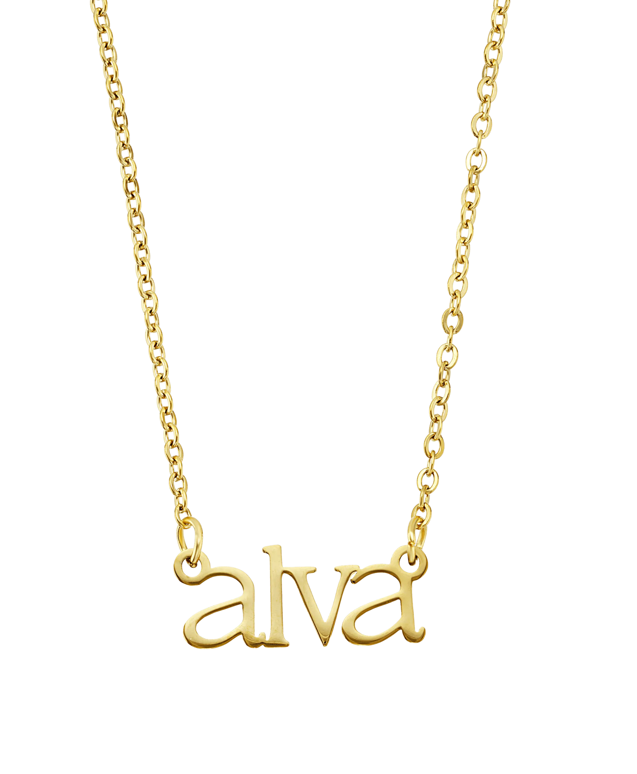 Sleek Name Necklace 18ct Gold Vermeil