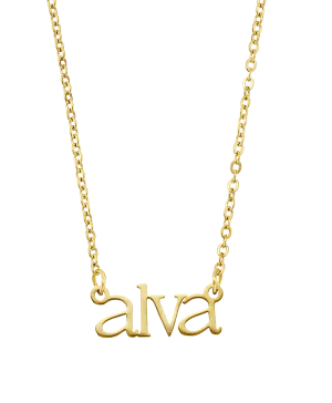 Sleek Name Necklace 18ct Gold Vermeil