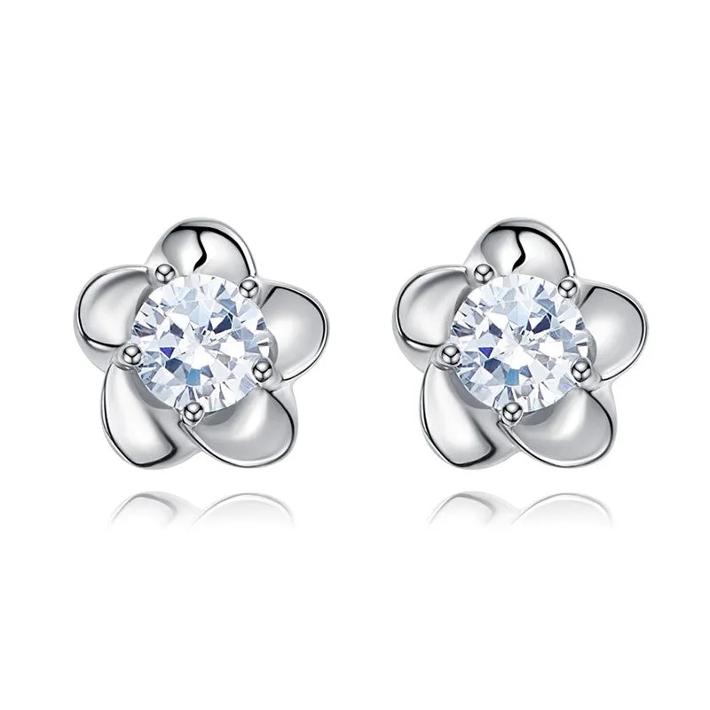 Sterling silver cute little flowers earring