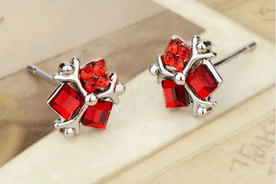 The ruby squares earring