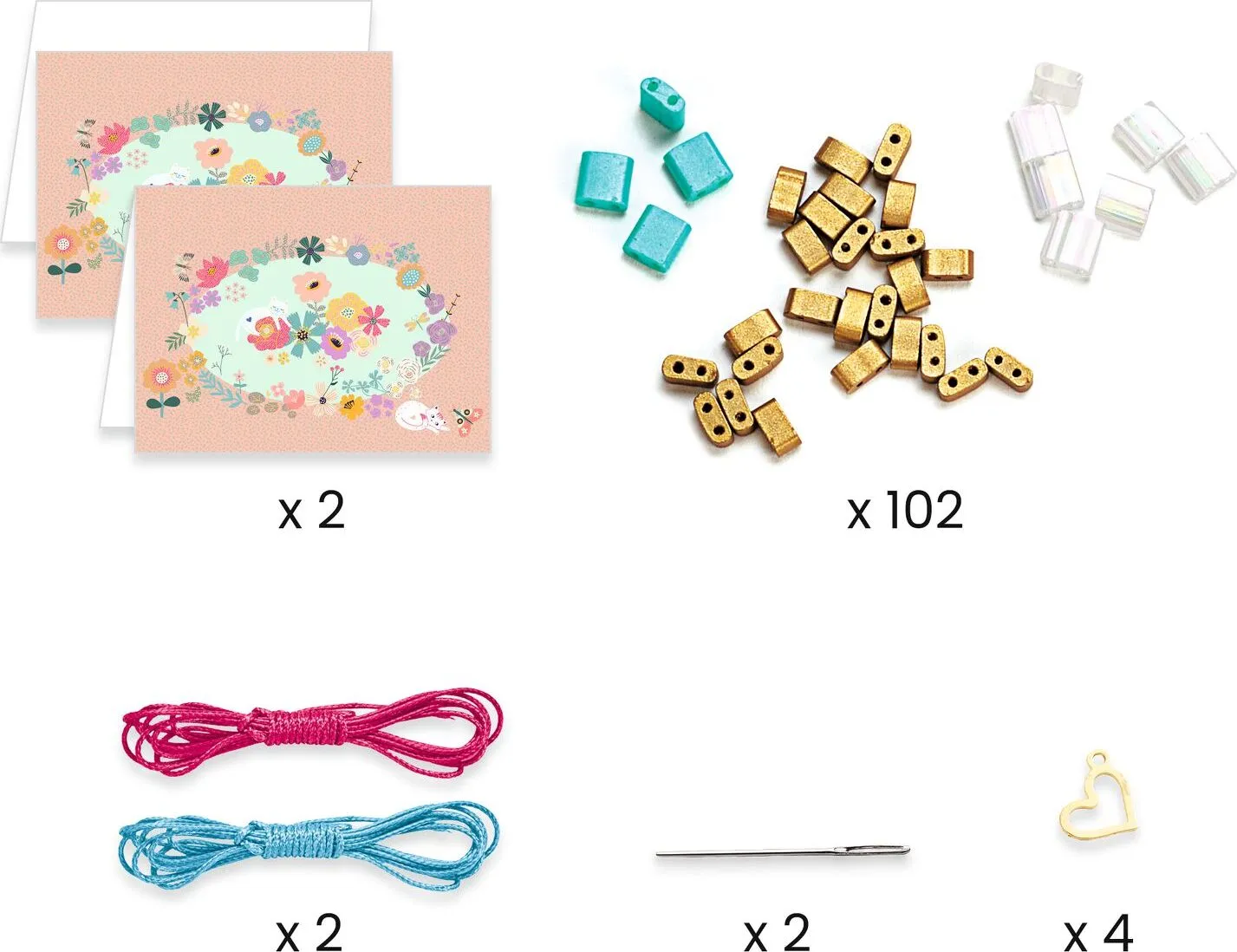 Tila and Flowers Beads & Jewelry Kit