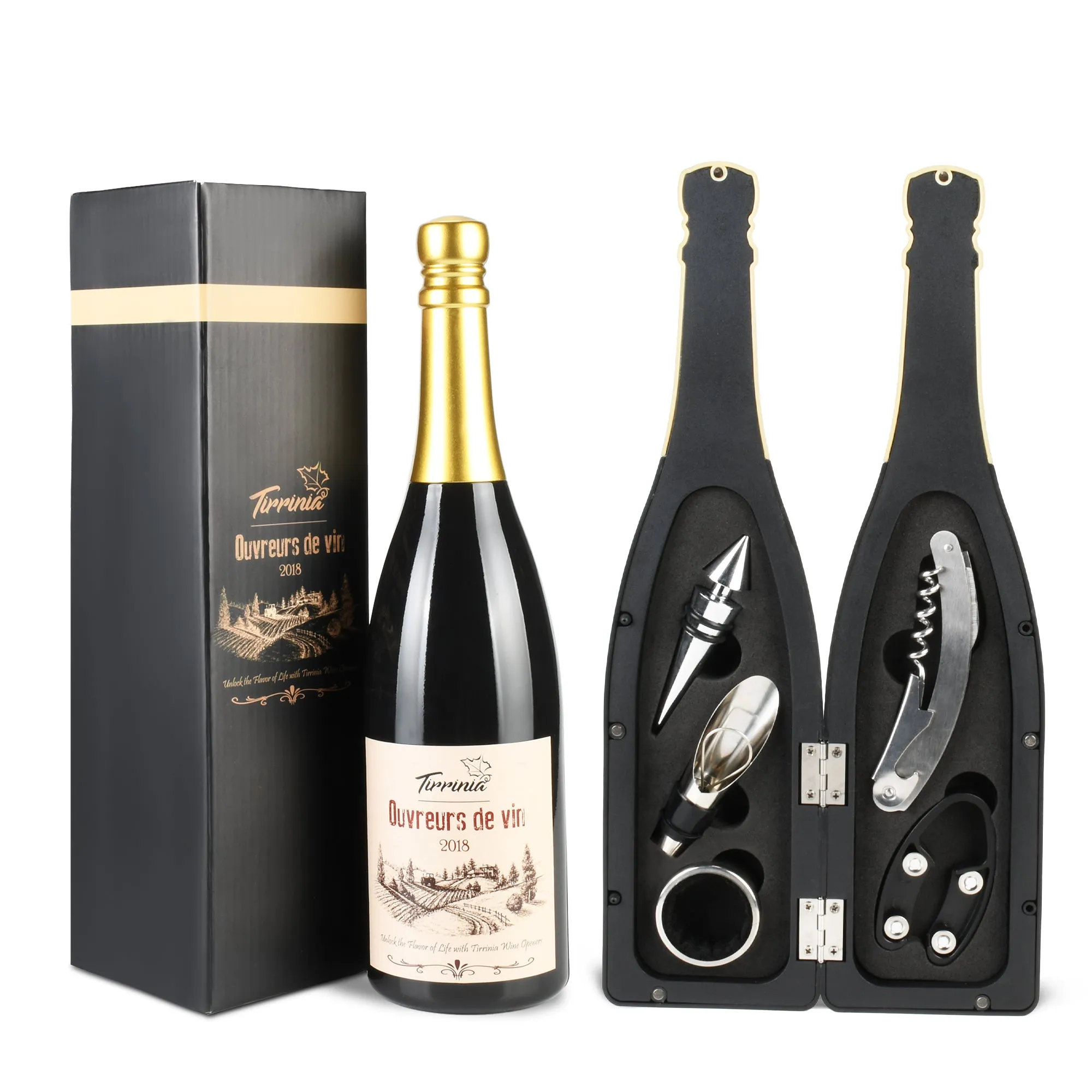 Tirrinia 5Pcs Wine Opener Gift Set Champagne